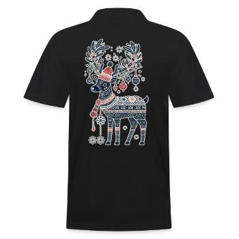 La magie des rennes de Noël dans le - Polo Homme - noir - Dos - Kai (181cm)