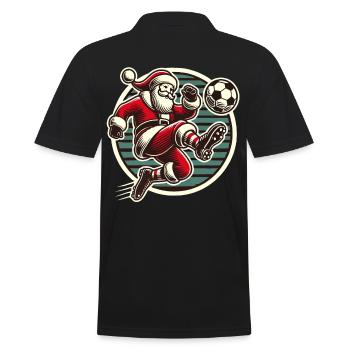 Conception du joueur de football du Père Noël - Polo Homme - noir - Dos - Kai (181cm)