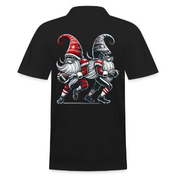 Noël Football Gnome Nain Elfe - Polo Homme - noir - Dos - Kai (181cm)