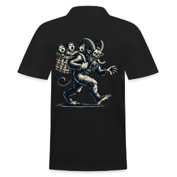 Unartige Kinder Krampus Weihnachtliche Folklore - Männer Poloshirt - Schwarz - Hinten - Kai (181cm)