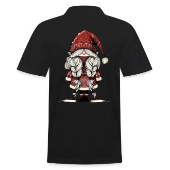Mignon lutin de Noël dans le style scandinave - Polo Homme - noir - Dos - Kai (181cm)