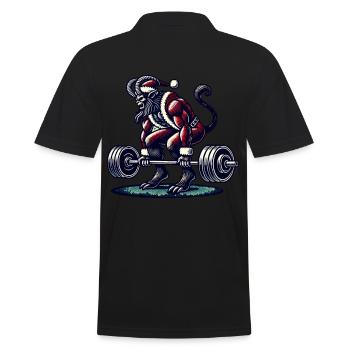 Noël Krampus Bodybuilder Entraînement musculaire - Polo Homme - noir - Dos - Kai (181cm)