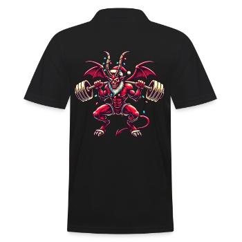 Krampus de Noël Muscle Power Workout Fun - Polo Homme - noir - Dos - Kai (181cm)