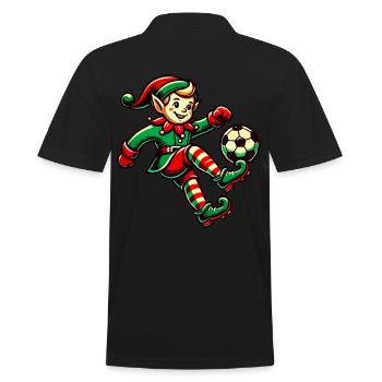 Elfe de Noël Joueur de football Noël Football - Polo Homme - noir - Dos - Kai (181cm)