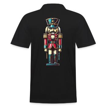 Christmas Nutcracker Noble - Men's Polo Shirt - black - Back - Kai (181cm)