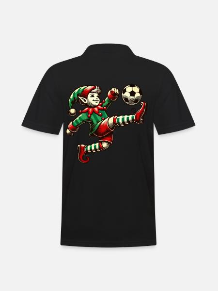 Soccer Playing Eleven With Ball - Men's Polo Shirt - black