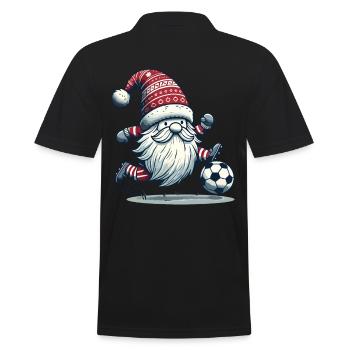 Gnome de football de Noël pour les fans - Polo Homme - noir - Dos - Kai (181cm)