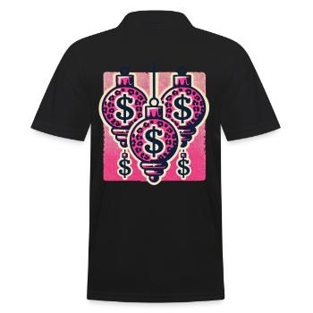 Christmas decorations with dollar signs - Men's Polo Shirt - black - Back - Kai (181cm)