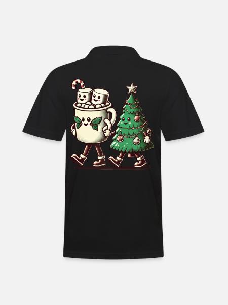Joyeux Noël Style Rétro - Polo Homme - noir