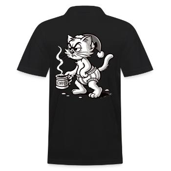 Amateur de café de Noël - Polo Homme - noir - Dos - Kai (181cm)