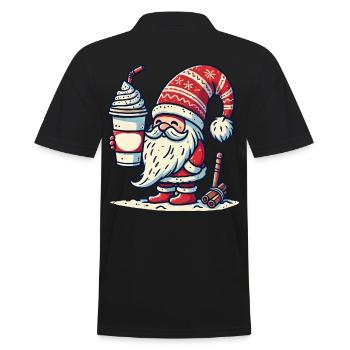 Amateur de café de Noël Gnome Gnome Gnome - Polo Homme - noir - Dos - Kai (181cm)