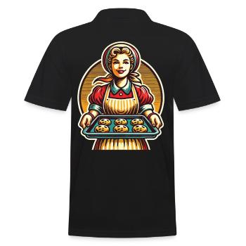 Boulanger traditionnel avec des biscuits frais - Polo Homme - noir - Dos - Kai (181cm)