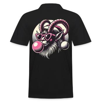 Krampus Weihnachten Sigma Male Cool - Männer Poloshirt - Schwarz - Hinten - Kai (181cm)