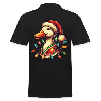 drôle de Noël canard canard amoureux design - Polo Homme - noir - Dos - Kai (181cm)