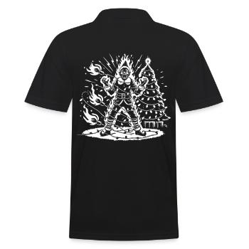 Drôle d’horreur de Noël Elfe en flammes - Polo Homme - noir - Dos - Kai (181cm)