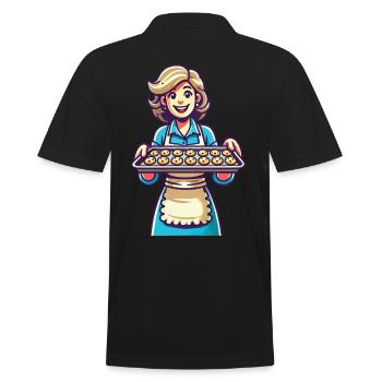 Boulanger joyeux avec des biscuits frais - Polo Homme - noir - Dos - Kai (181cm)