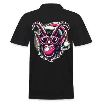 Weihnachten Krampus Lustige Sigma Male Style - Männer Poloshirt - Schwarz - Hinten - Kai (181cm)