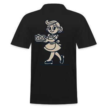 Cuisinier joyeux avec des biscuits - Polo Homme - noir - Dos - Kai (181cm)