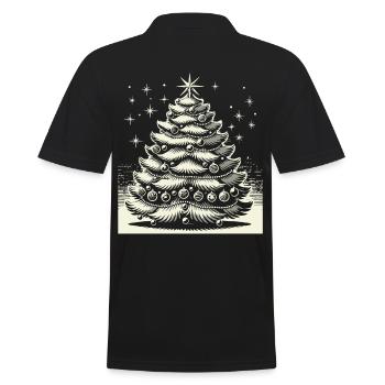 Noël Nostalgique Arbre de Noël Magie - Polo Homme - noir - Dos - Kai (181cm)