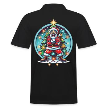 Amusement de l’électrocution de Noël avec le Père Noël - Polo Homme - noir - Dos - Kai (181cm)