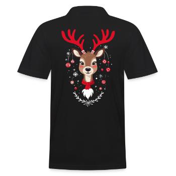 Joyeux Noël Renne Magie - Polo Homme - noir - Dos - Kai (181cm)