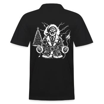 Père Noël drôle Sarcasme Chaos - Polo Homme - noir - Dos - Kai (181cm)