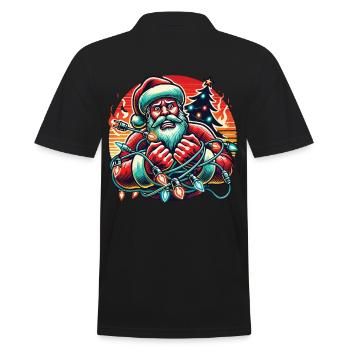 Électrocution de Noël Sombre et humoristique - Polo Homme - noir - Dos - Kai (181cm)