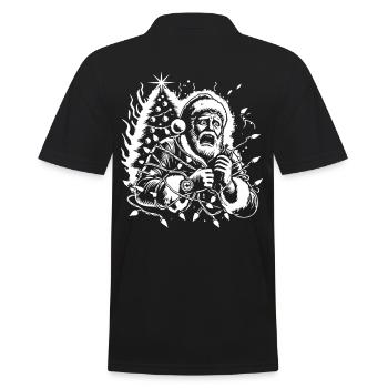 Noël Électrocution Père Noël Noir Humour - Polo Homme - noir - Dos - Kai (181cm)