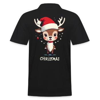 Conception de Noël de renne mignon - Polo Homme - noir - Dos - Kai (181cm)