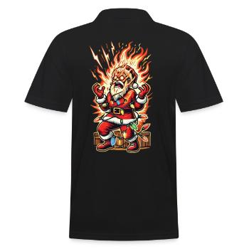 Le Père Noël se fait électrocuter - Polo Homme - noir - Dos - Kai (181cm)
