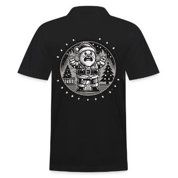 Électrocution de Noël Père Noël Rétro - Polo Homme - noir - Dos - Kai (181cm)