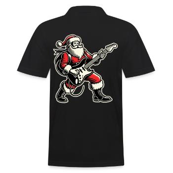Jupe de Noël Père Noël avec guitare - Polo Homme - noir - Dos - Kai (181cm)