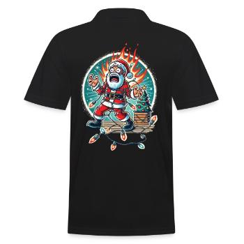 Père Noël Électrocution Chaos Humour - Polo Homme - noir - Dos - Kai (181cm)