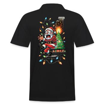 Père Noël Électrocution Chaos Désastre - Polo Homme - noir - Dos - Kai (181cm)