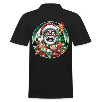 Chaos de l’électrocution de Noël avec le Père Noël - Polo Homme - noir - Dos - Kai (181cm)
