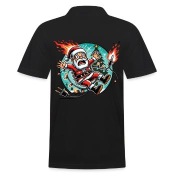 Surprise d’électrocution du Père Noël - Polo Homme - noir - Dos - Kai (181cm)