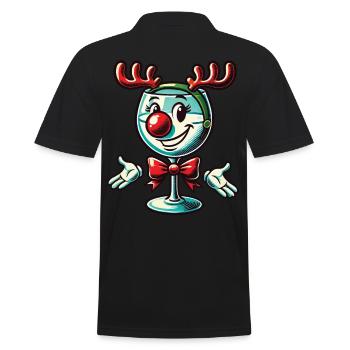 Verre à vin de Noël motif renne - Polo Homme - noir - Dos - Kai (181cm)