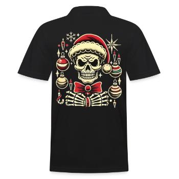 Crâne de squelette de Noël - Polo Homme - noir - Dos - Kai (181cm)