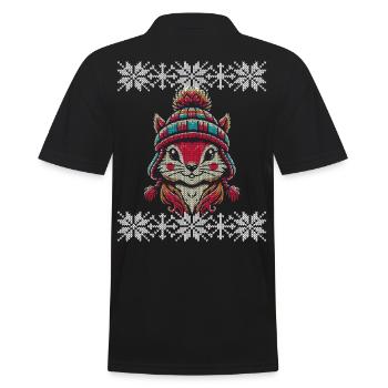 Tricot d’hiver look écureuil avec chapeau - Polo Homme - noir - Dos - Kai (181cm)