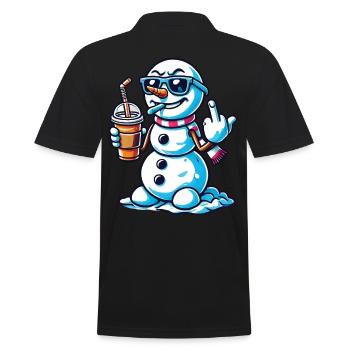 Bonhomme de neige cool avec doigt d’honneur - Polo Homme - noir - Dos - Kai (181cm)