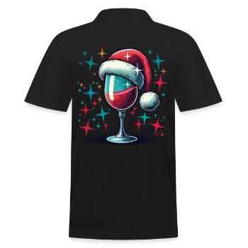 Verre à vin de Noël avec une touche festive - Polo Homme - noir - Dos - Kai (181cm)