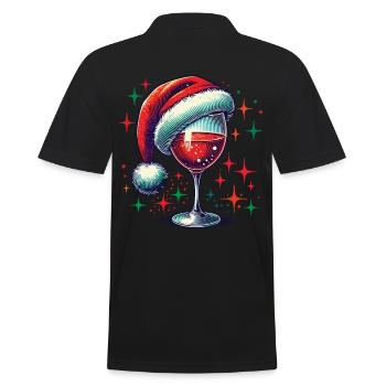 Plaisir du vin de Noël avec splendeur - Polo Homme - noir - Dos - Kai (181cm)