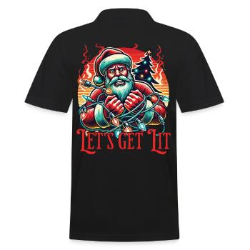 Plaisir de Noël avec le motif Let’s Get Lit - Polo Homme - noir - Dos - Kai (181cm)