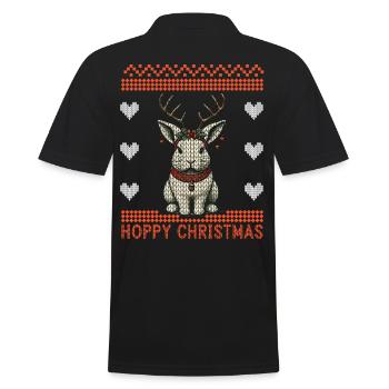 Hoppy Noël Drôle Noël Lapin - Polo Homme - noir - Dos - Kai (181cm)