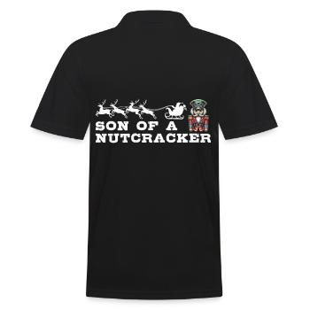 Christmas Nutcracker Fun - Men's Polo Shirt - black - Back - Kai (181cm)