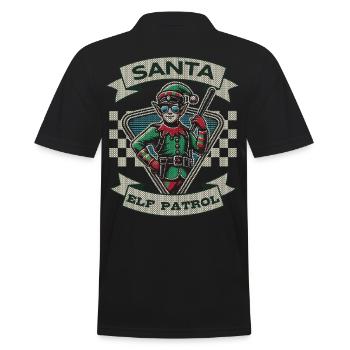 Équipe de patrouille des elfes du Père Noël à Noël - Polo Homme - noir - Dos - Kai (181cm)