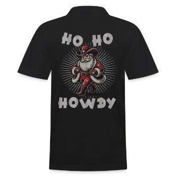 Ho Ho Howdy Cowboy Père Noël - Polo Homme - noir - Dos - Kai (181cm)