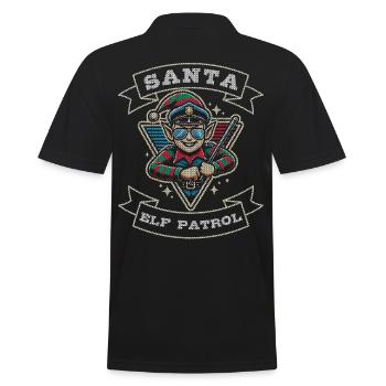 Fête de patrouille du Père Noël à rayures des elfes des elfes de Noël - Polo Homme - noir - Dos - Kai (181cm)