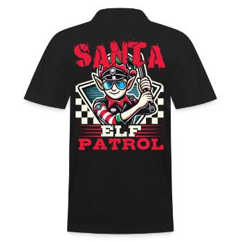 Père Noël Patrouille Elfe Noël Drôle - Polo Homme - noir - Dos - Kai (181cm)