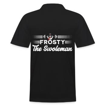 Frosty The Muscle Snowman Fun Workout - Men's Polo Shirt - black - Back - Kai (181cm)